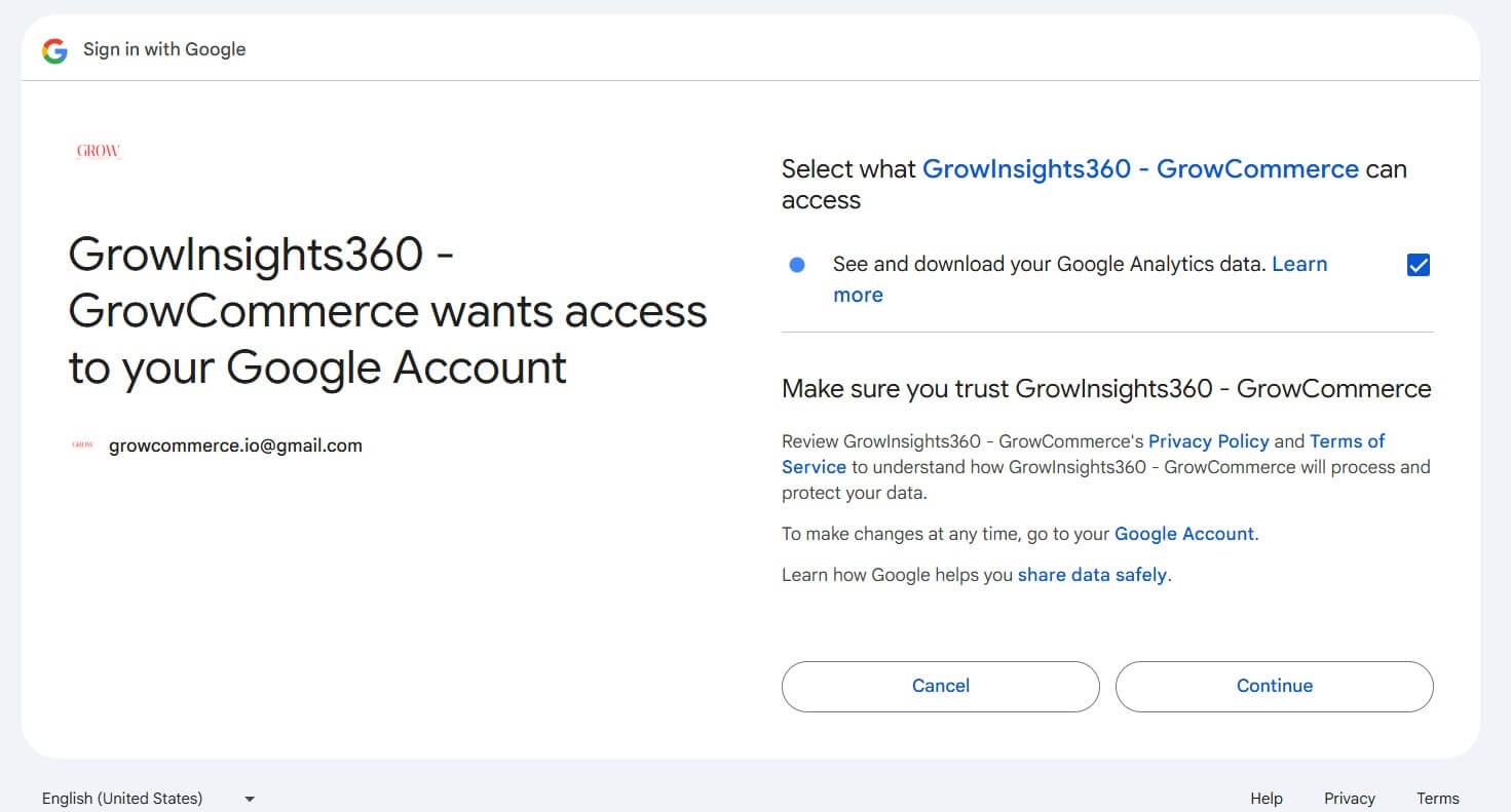 Step 2 Sign in with Google
